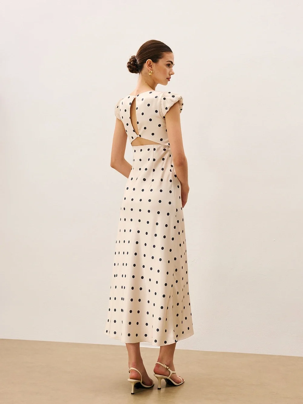 Commense Lace Trim Polka Dot Dress - Size XS - Picture 6 of 14